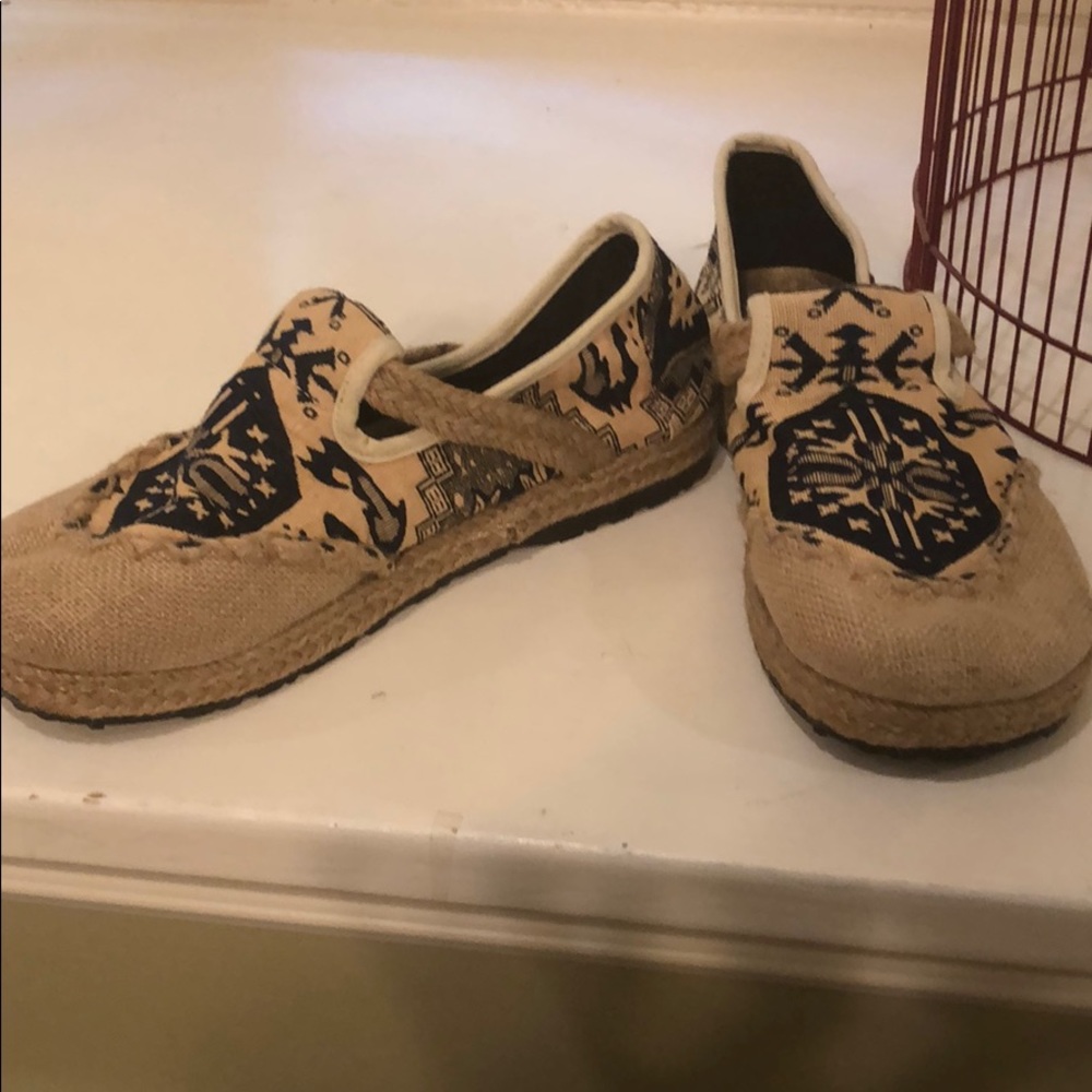 Unique Mary Jane moccasins. Size 9.